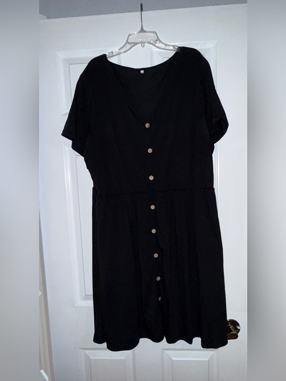 Black Button-Front Women’s Dress